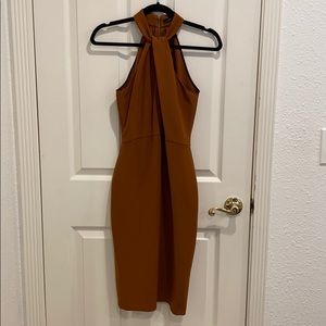 ZARA Dark Camel MIDI dress